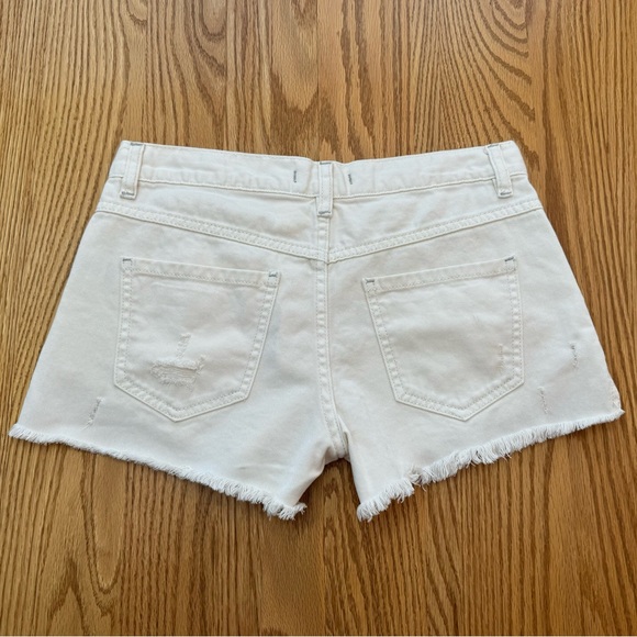 Free People Runaway Slouch Cut Off Denim Shorts Size 25 - Picture 3 of 10